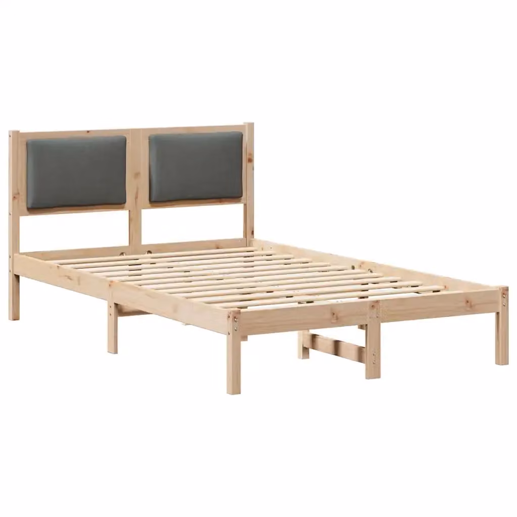 Struttura letto in pino massello vidaXL Grigio L/P: 120 x 200 cm – 2