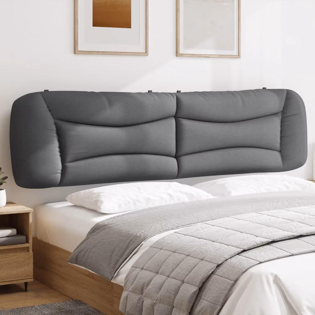 vidaXL Cuscino Testiera Hvar Grigio Chiaro in Tessuto con Design a Righe