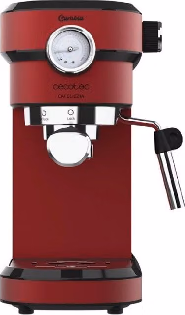 Macchina da caffè Espresso Cecotec Cafelizzia 790 Shiny Pro Silver e Red con sistema Thermoblock e lancia vapore per caffè macinato – 1