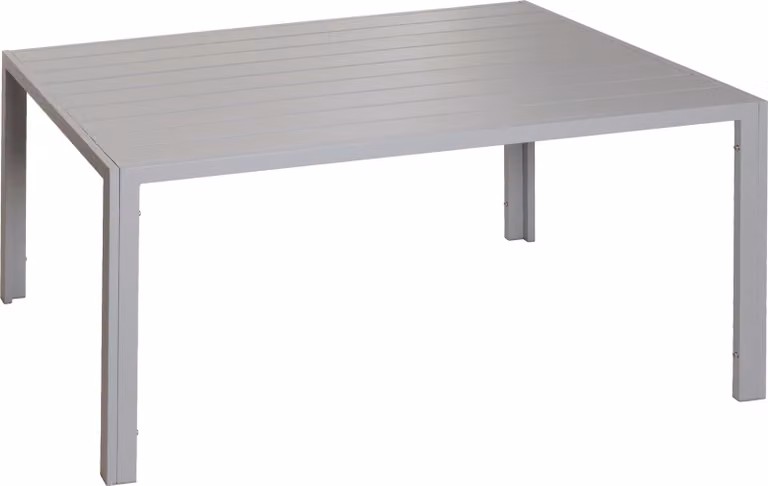 Tavolo da pranzo in alluminio | HxLxP 72x140x80cm | resistente alle intemperie | grigio chiaro | tavolo tavolo bistrot tavolo da giardino tavolo da balcone