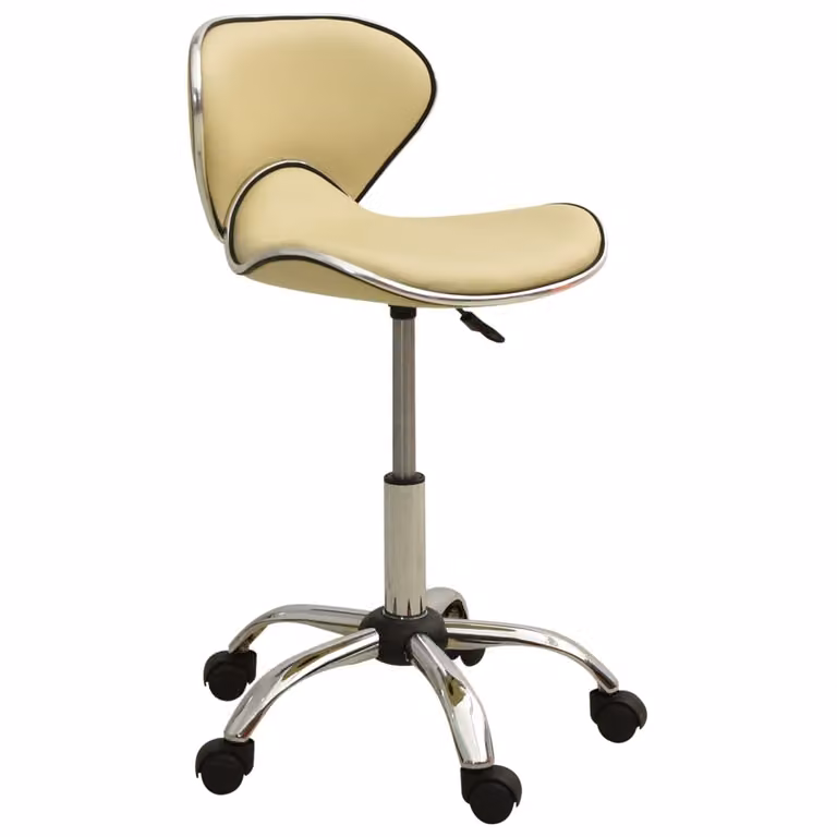 vidaXL Sedia da ufficio in Pelle finta crema