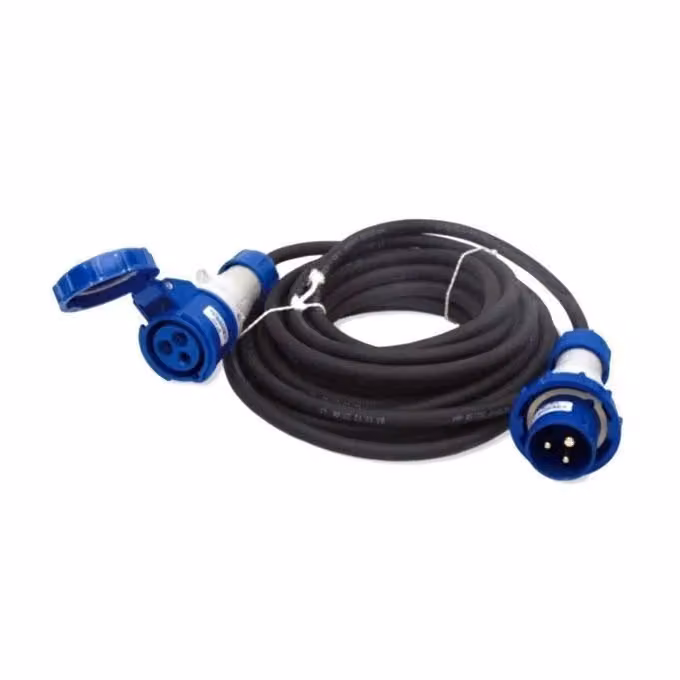 Prolunga Industriale Rosi Vigor Blinky Blu, Lunghezza: 30 m, 3x2,5 mm², CEE 16A 3P 230V, Grado di protezione IP67 – 2