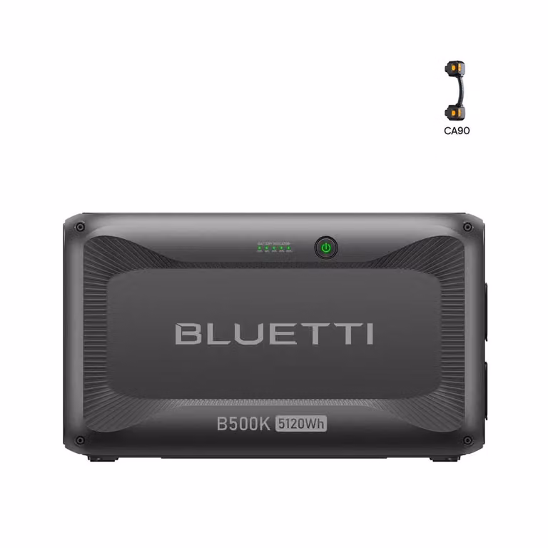Batteria di estensione BLUETTI B500K per Power Station Apex 300, batteria LiFePO4 da 5120Wh, modulo aggiuntivo per generatore solare per backup domestico, off-grid (CA90 incluso)