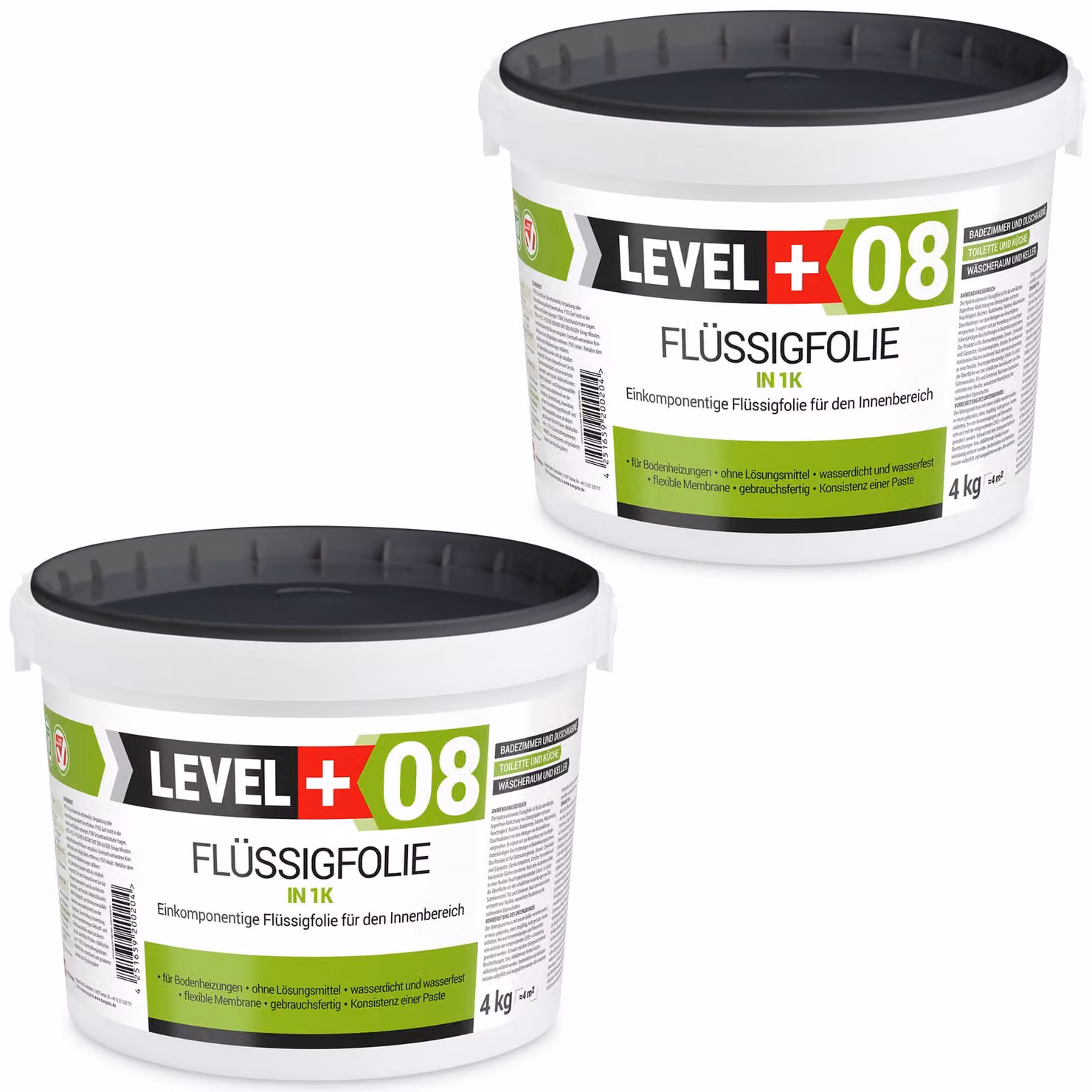 Film liquido per l'impermeabilizzazione interna dei bagni 8 kg Level+08