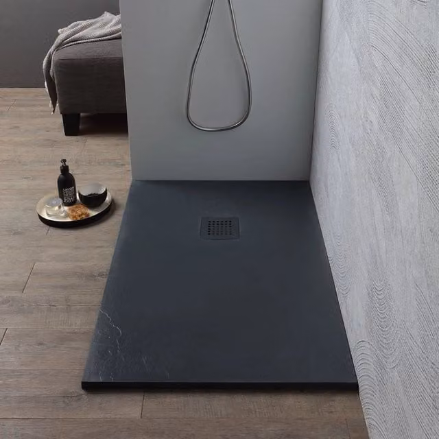 Piatto doccia 90x70 cm in resina antracite