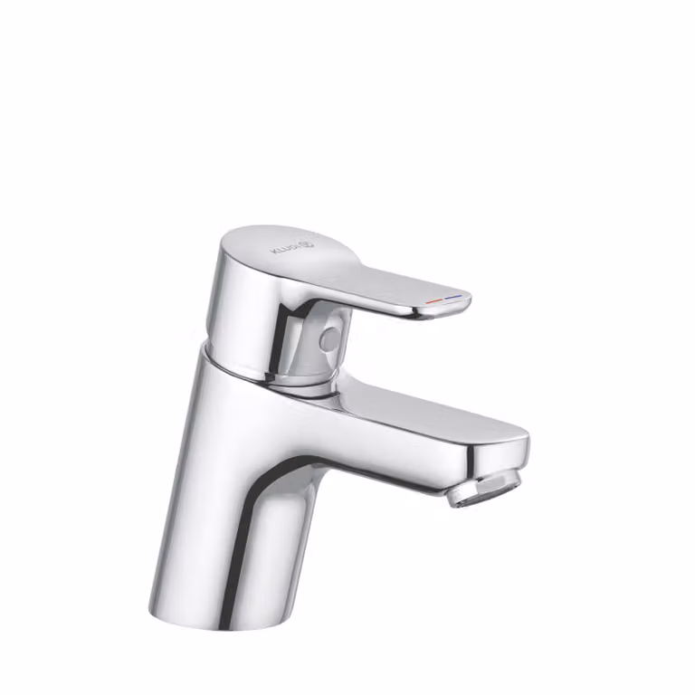 KLUDI PURE&EASY Mitigeur monocommandé pour lavabo, hauteur de bec 60mm, sans garniture d'écoulement, chrome, 373870565, 373870565