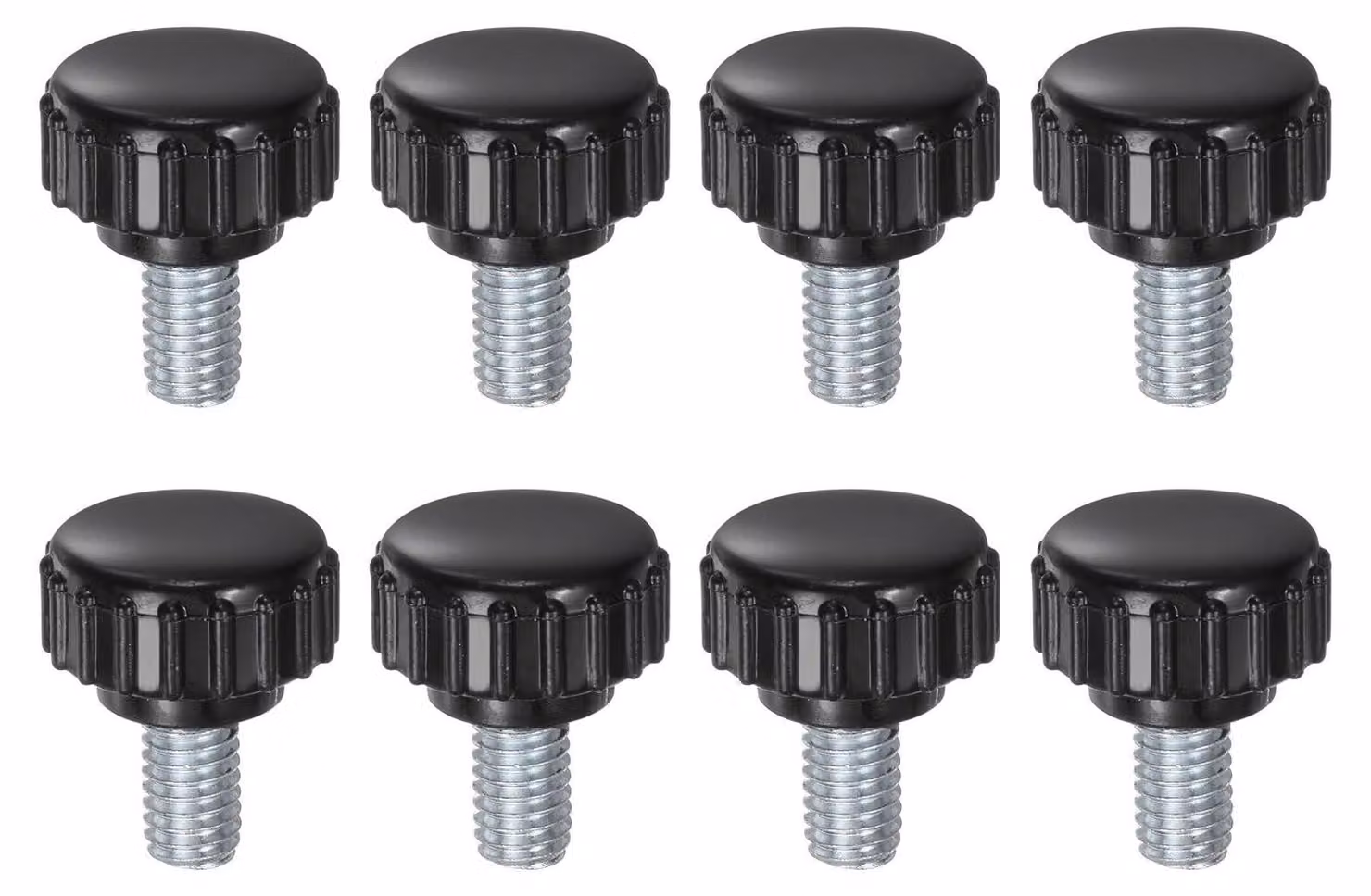 8 elementi di fissaggio a molla, filettati esternamente, M6 x 10 mm, Acciaio al carbonio