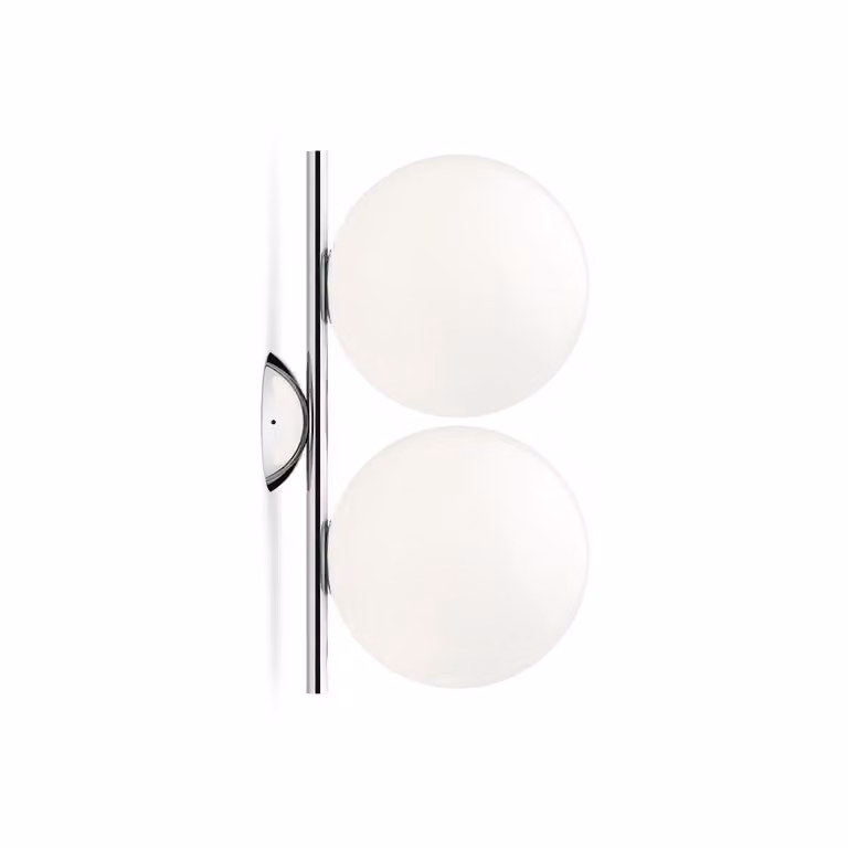 Flos - IC Lights C/W1 Double - Lampada da parete o soffitto - Cromo