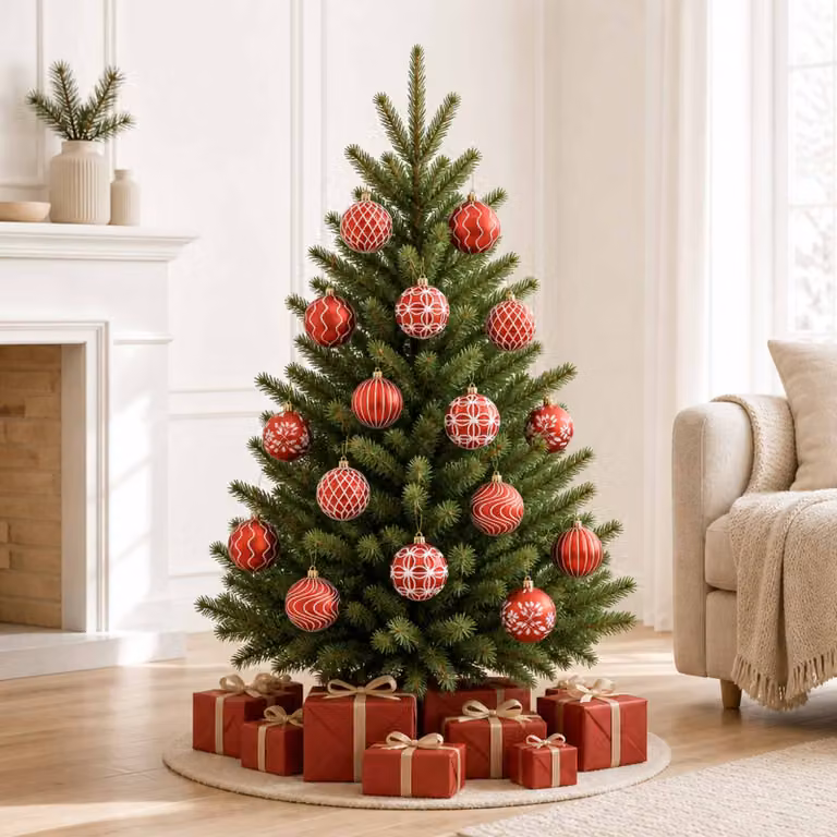 vidaXL Set di palline di Natale XL 18 pz Rosso e Bianco 8 cm