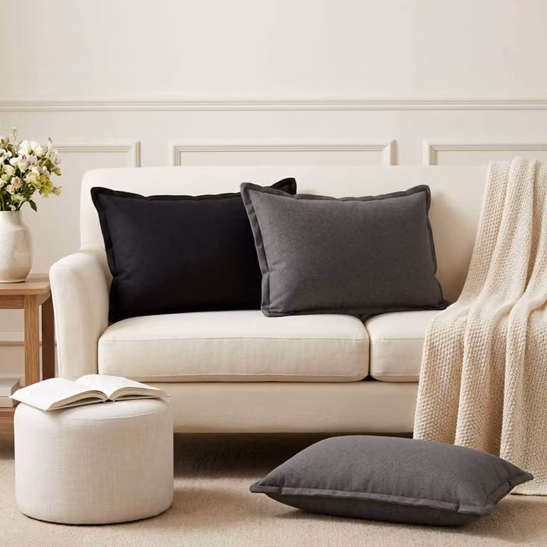vidaXL Federa 6 pcs HOUTEN Grigio Chiaro 50 x 70 cm Lino