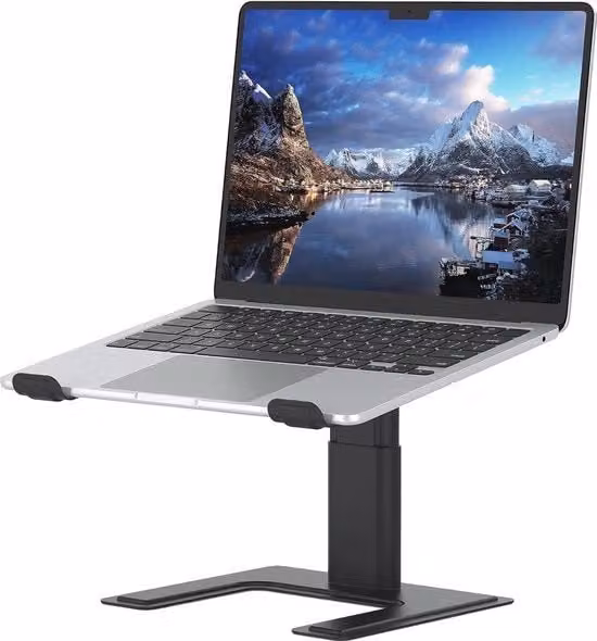 Stand per Laptop Ergonomico Regolabile in Altezza per Notebook da 10 a 17,3 Pollici, Nero
