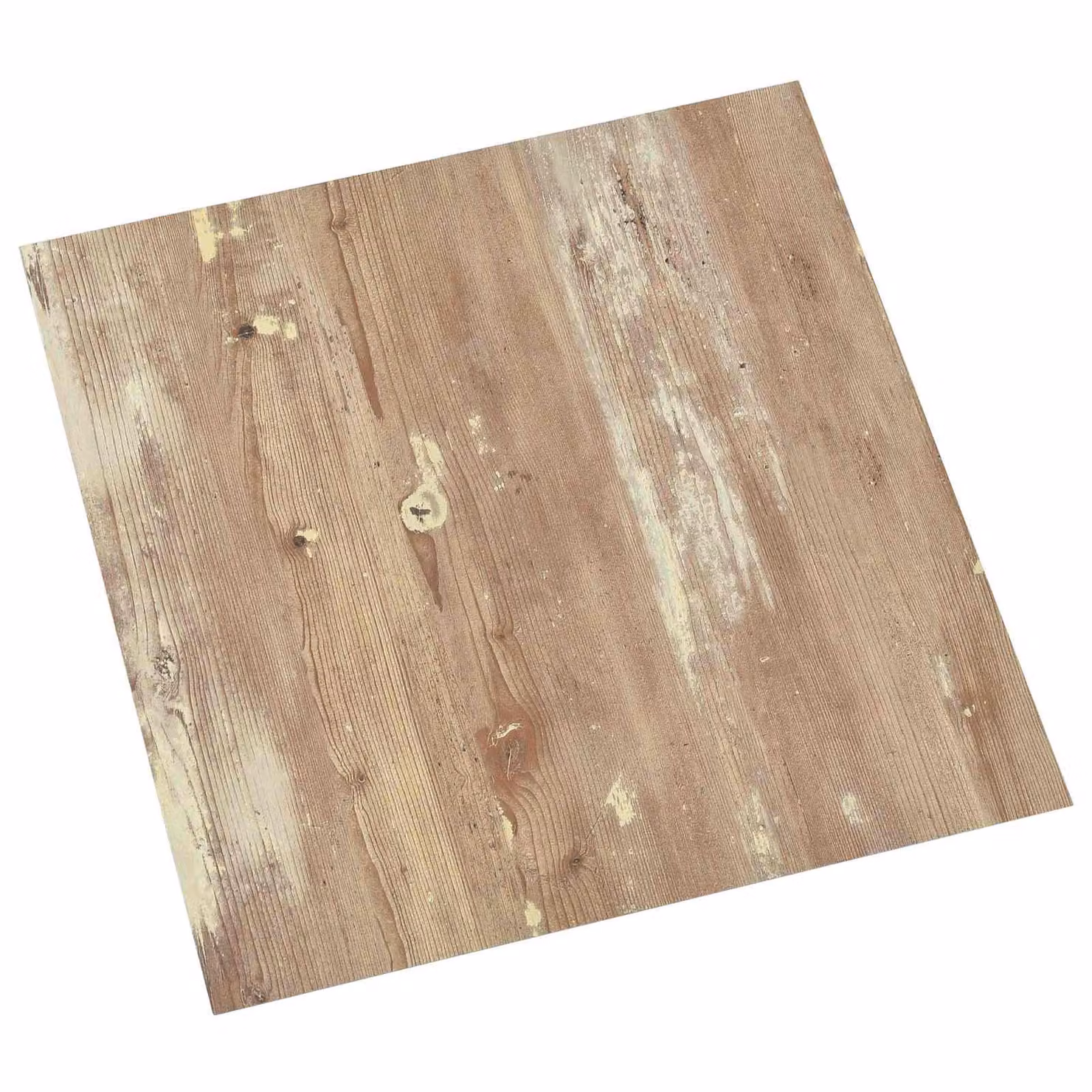 Plance per pavimentazione autoadesive vidaXL effetto legno marrone e bianco in plastica L: 30,5 cm, P: 30,5 cm, H: 0,61 cm