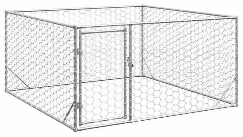 Recinto per cani - Kennel per cani - Cuccia per cani - Recinti per animali - Recinti in acciaio zincato - Resistente alla ruggine