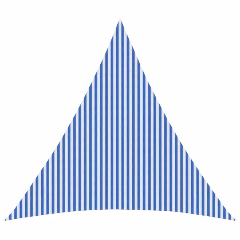 Telo Ombra Triangolare vidaXL in HDPE Blu e Bianco L/P/H: 6 x 6 x 6 m