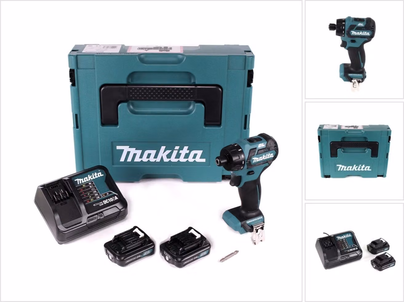 Makita DF032DSAJ, Trapano con impugnatura a pistola, Nero, Blu, 2,8 cm, 1 cm, 450 rpm, 1500 rpm