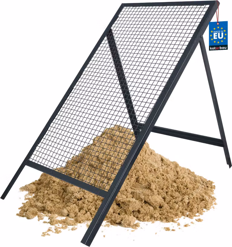 KOTARBAU® accio da Giardino 20x20mm accio Sabbia Acciaio 60x120cm Grigio per Terriccio Robusto Supporto Regolabile Per Giardino e Cantiere