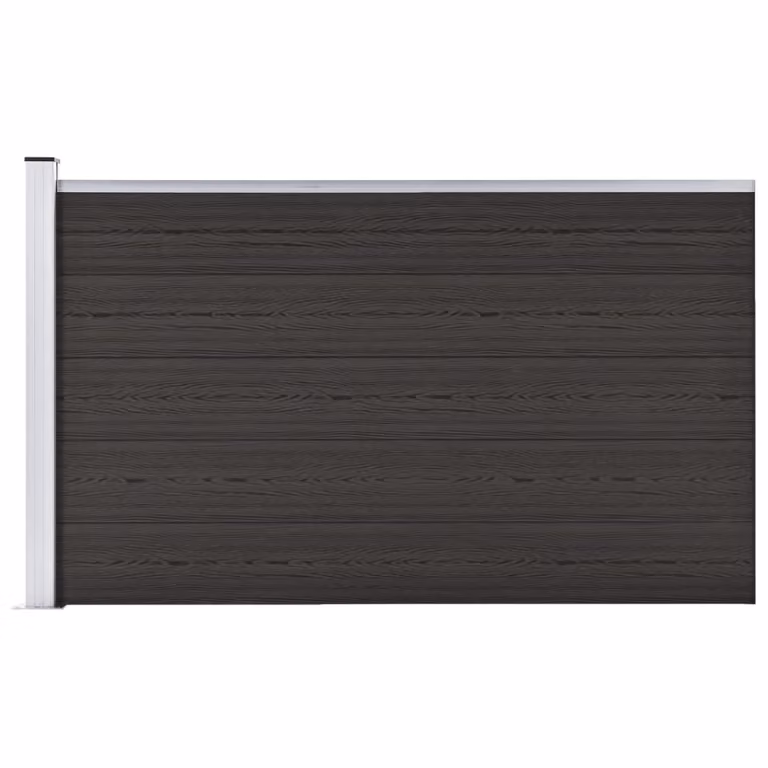 Maison Exclusive - Elemento di recinzione WPC 175x105 cm nero