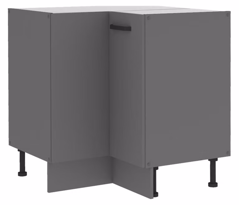 Mobiletto angolare da incasso NESSA, 90x90 cm, antracite. Ideale per cucine a parete, blocchi cucina o cucine componibili