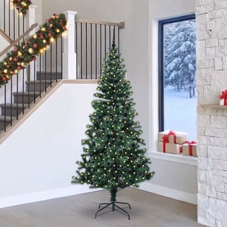 Maison Exclusive - Albero di Natale artificiale illuminato, verde, 240 cm