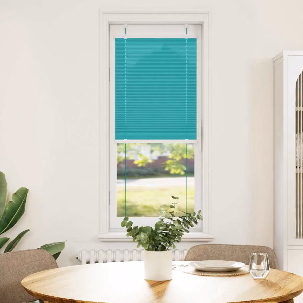 vidaXL Tenda Plissettata Verde petrolio 45x150 cm Larghezza Tessuto
