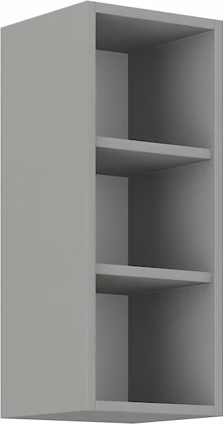 Armadietto superiore aperto ULLERIKE - larghezza 30 cm, grigio