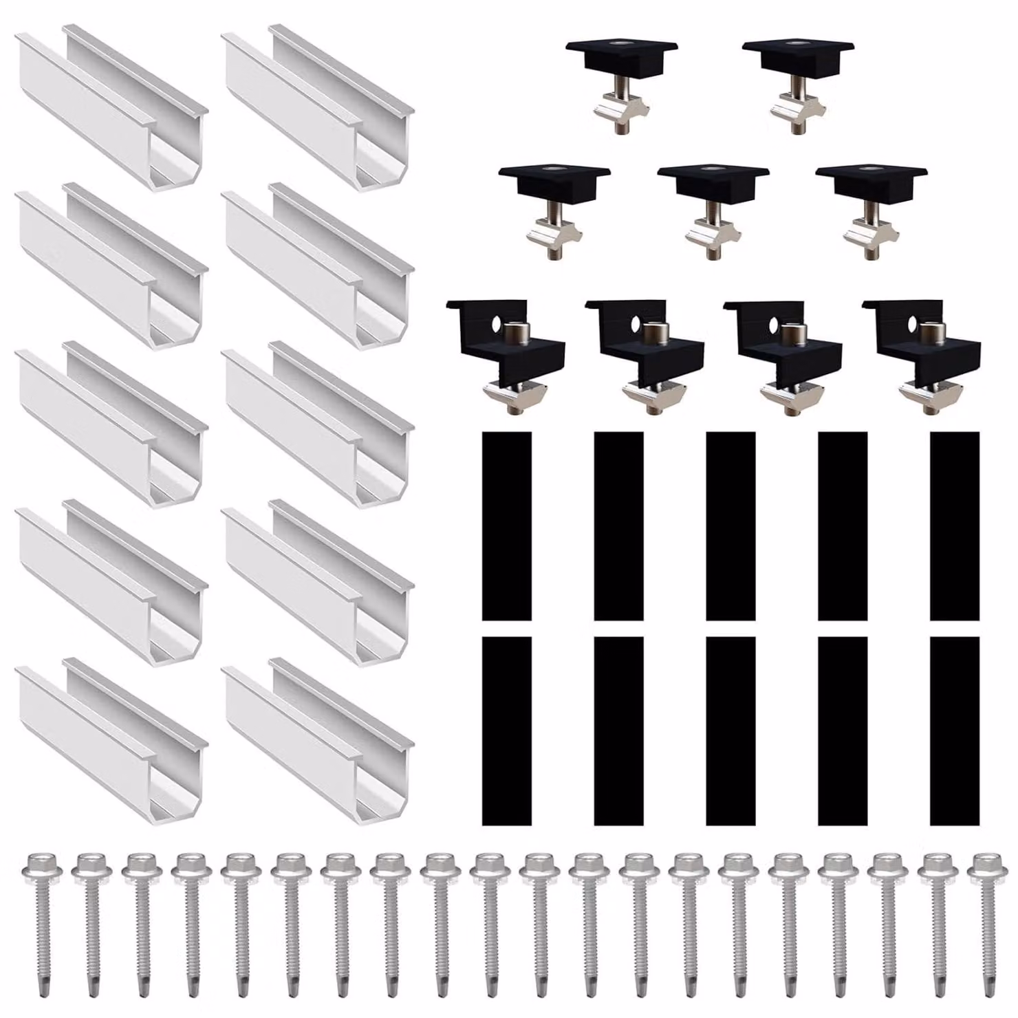 Solidchoice - Kit di montaggio per 4 pannelli solari