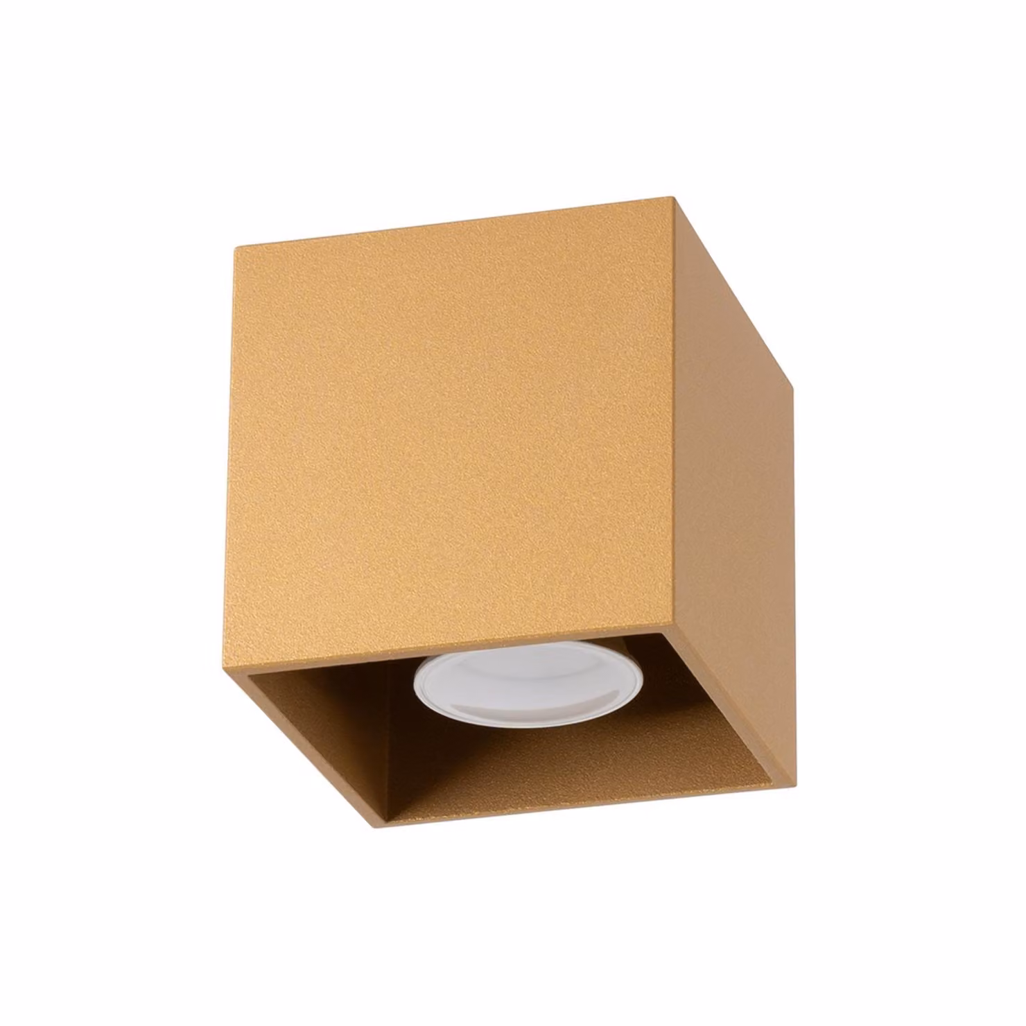 Lampada da soffitto QUAD 1 oro 1xGU10 10W acciaio 10x10x10cm Sollux Lighting