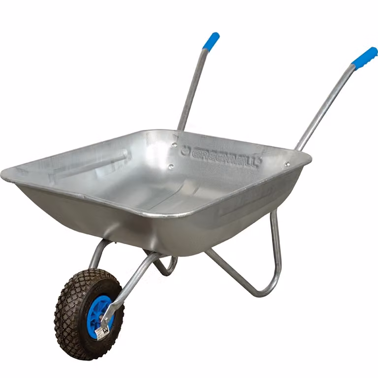 Carriola da giardino da 70 litri, zincata, per lavori leggeri