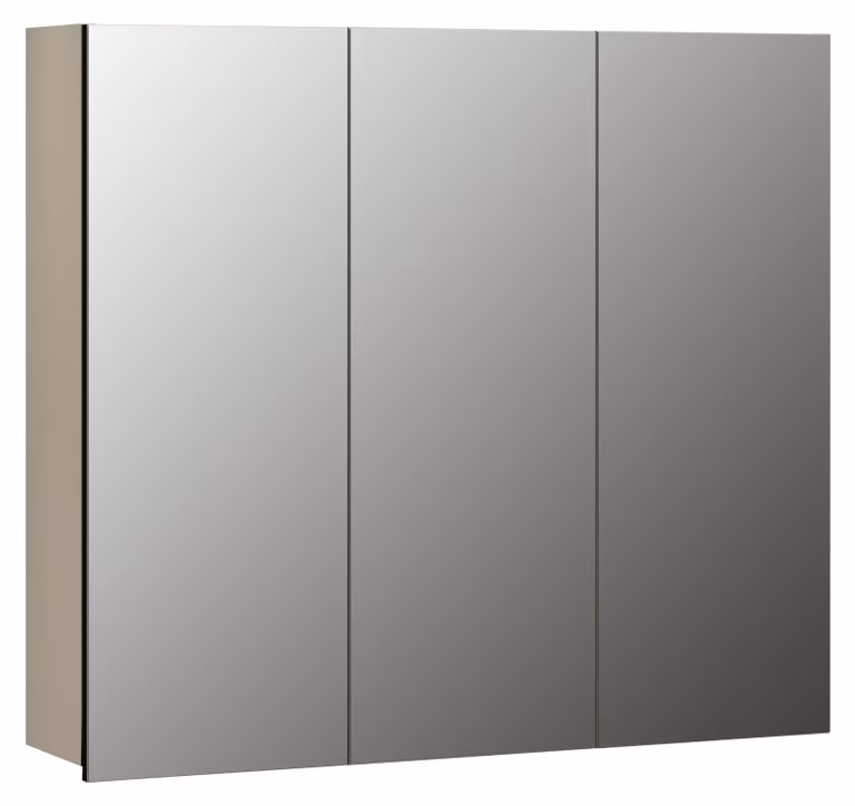 Armadietto a specchio, grigio chiaro, 90 x 80 cm