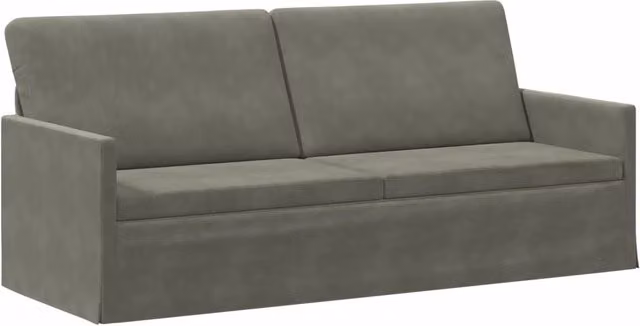 Divano a 3 posti moderno vidaXL in tessuto grigio con struttura in metallo L: 190 cm, P: 81 cm, H: 82 cm – 1