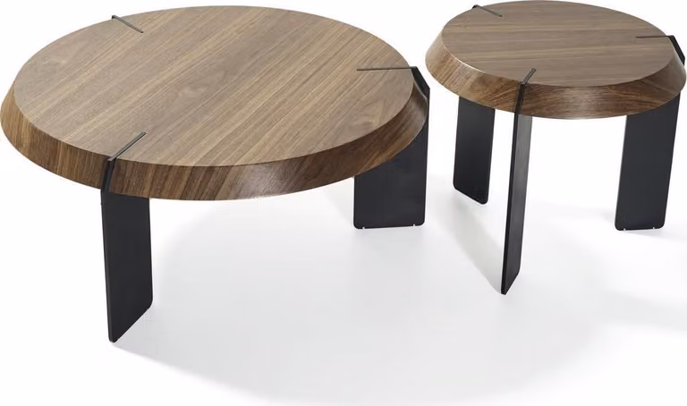 Couchtisch Beistelltisch Designer Tisch Rund Braun Wohnzimmertisch