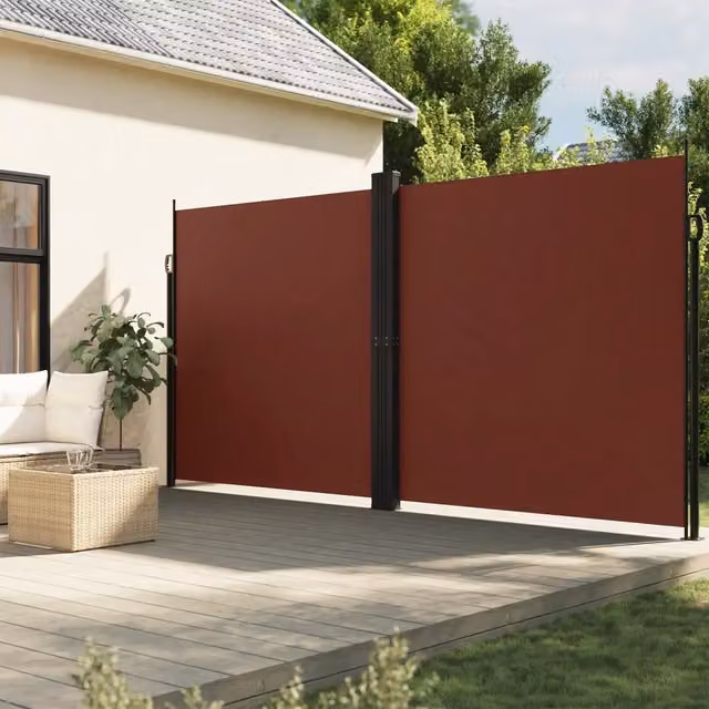 Tenda da Sole Laterale Retrattile Marrone 220x1000 cm 4004779