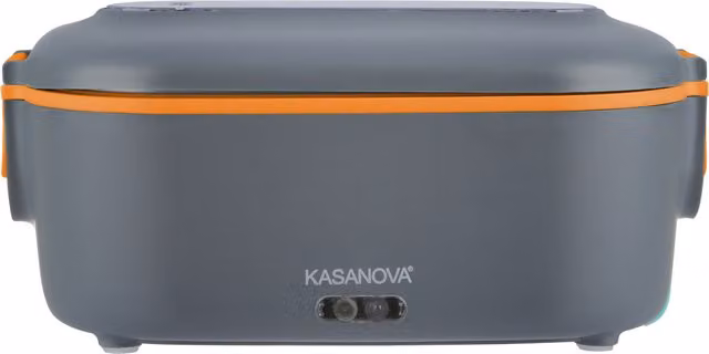 Scaldavivande elettrico KASANOVA 70 W con posate e contenitore da 1,5 L arancio e grigio – 1