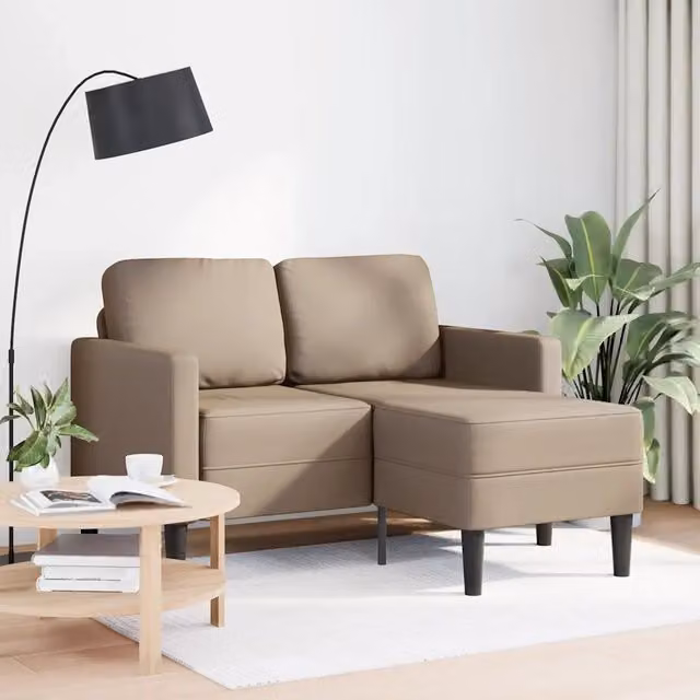 Divano a L con Chaise Lounge vidaXL in Similpelle Beige per il tuo Soggiorno