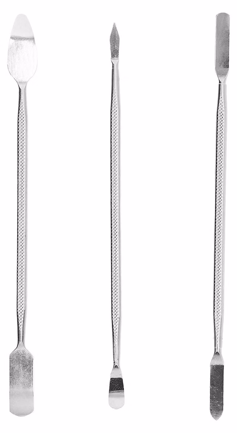 Set di 3 spudger in metallo a doppia punta, set di attrezzi per l'apertura e la riparazione, universale per cellulari, tablet e laptop