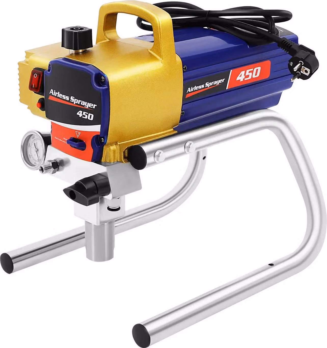 Pistola a spruzzo professionale a 220V - Pistola a spruzzo elettrica airless - Apparecchio di verniciatura ad alta pressione - Motore in rame da 1500W - Colore blu