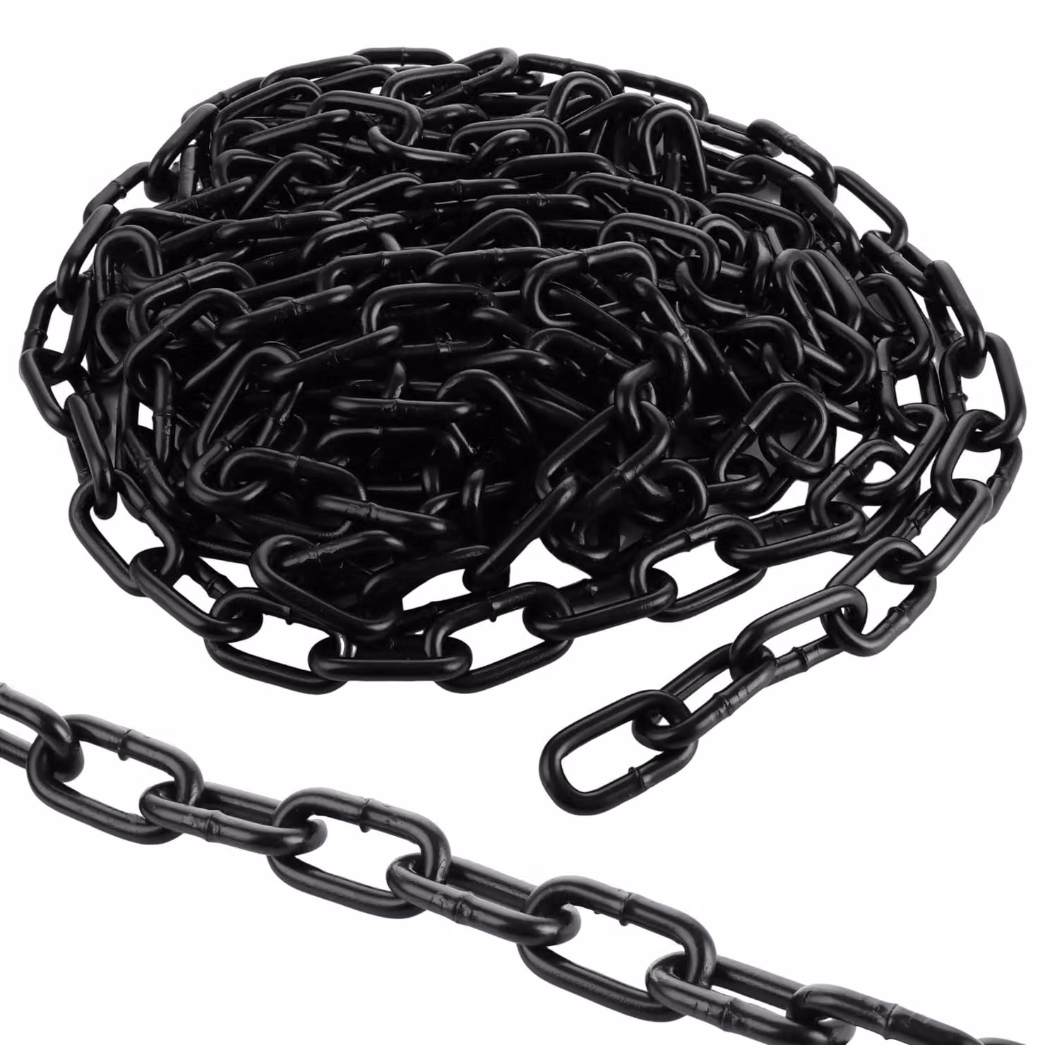 Catena per altalena, lunghezza 4 metri, diametro 8 mm, Acciaio al carbonio, verniciata di nero