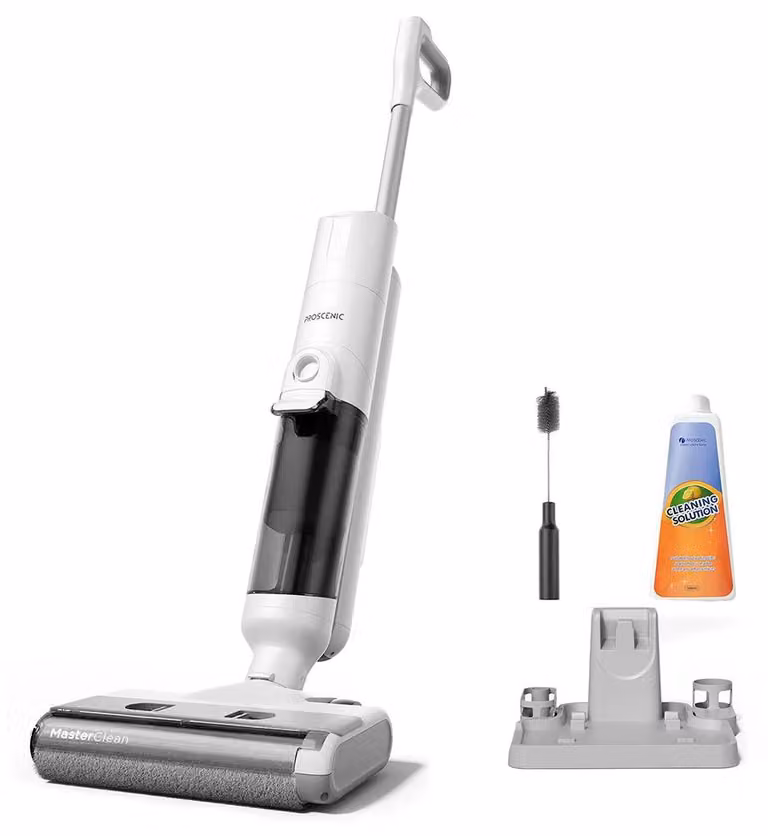 Pulitore per pavimenti - Adatto per la pulizia a umido e a secco - Aspirapolvere - Funzione aspirante - Autopulizia - Serbatoio acqua da 650 ml