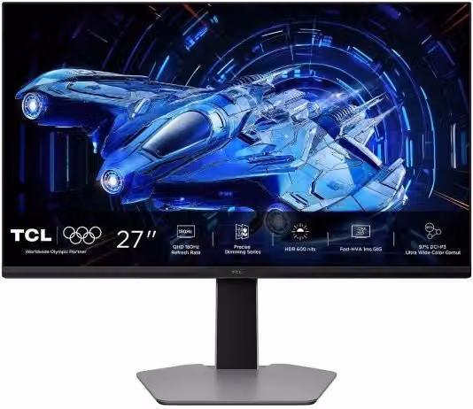 Monitor Gaming TCL 27G64 da 27 pollici, Pannello IPS QHD, 180Hz, 1ms, MiniLED, Bianco – 1