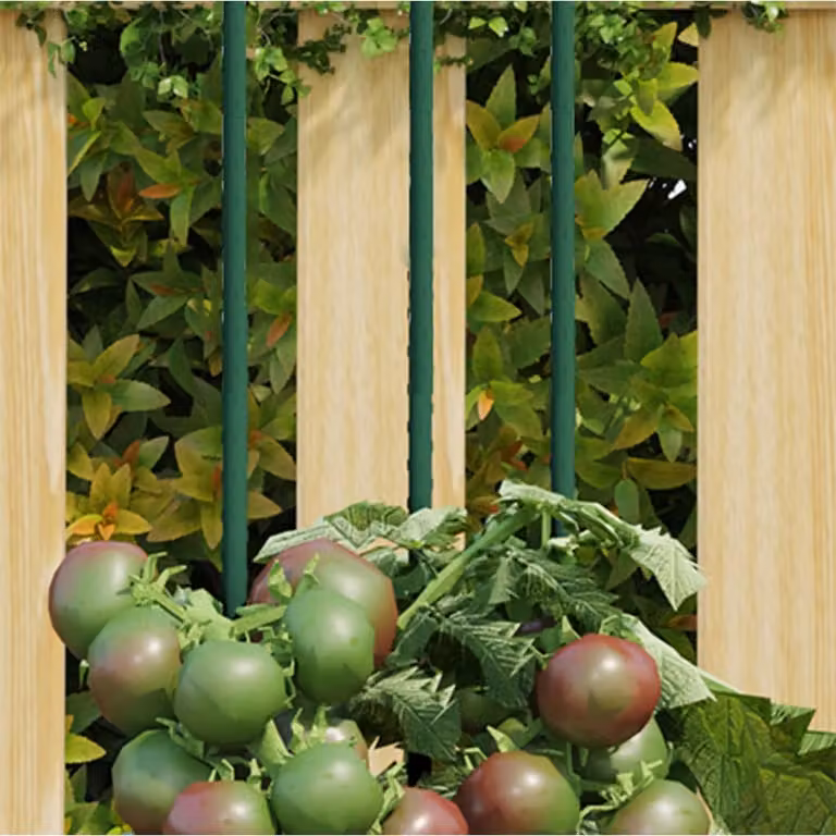 Set di 30 supporti per piante da giardino vidaXL in acciaio verde, altezza 180 cm