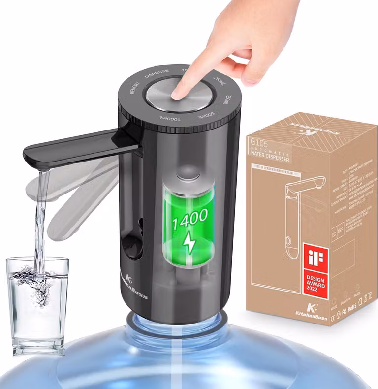 Pompa elettrica per bottiglie d'acqua da 5 galloni, dispenser ricaricabile tramite USB