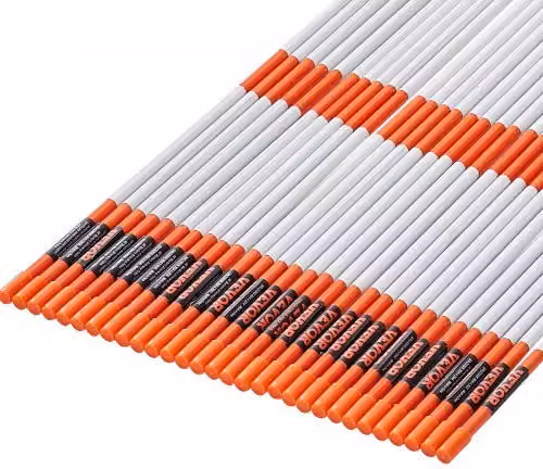 Set di 30 segnalatori per passo carrabile VEVOR in fibra di vetro arancione con nastro riflettente ad alta visibilità, H: 121,5 cm, L: 0,78 cm