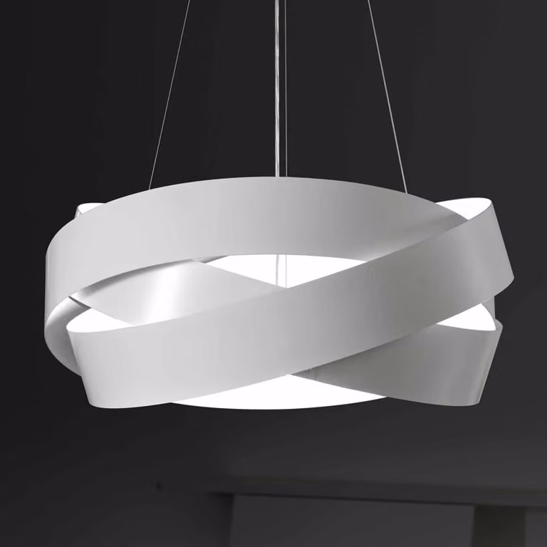Marchetti Lampada a sospensione PURA, dimmerabile, Bianco / Opale, Soggiorno / Sala da pranzo, Metallo, Design, Lampada a sospensione