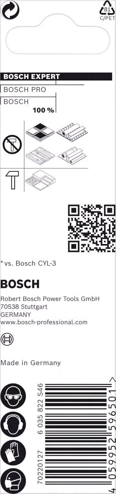 Trapano EXPERT CYL-9 MC Bosch, 7x200x250 mm