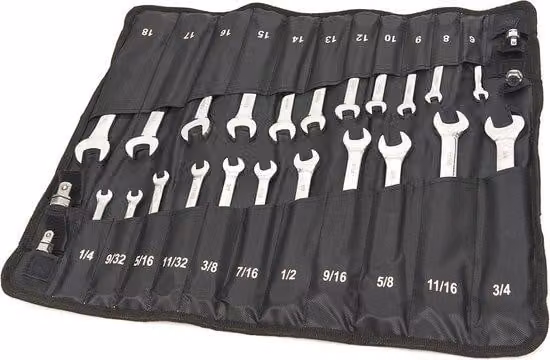Kit professionale di 23 pezzi con misurazioni metriche e in pollici