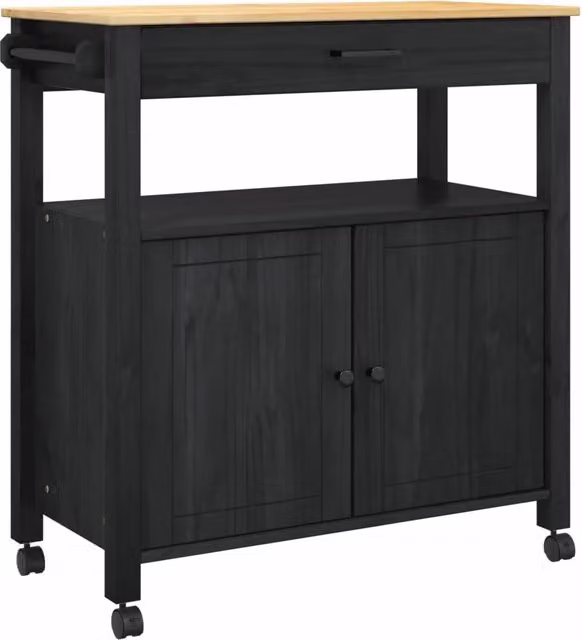 Carrello da Cucina MONZA Nero 84 x 40 x 88,5 cm CFW3015912