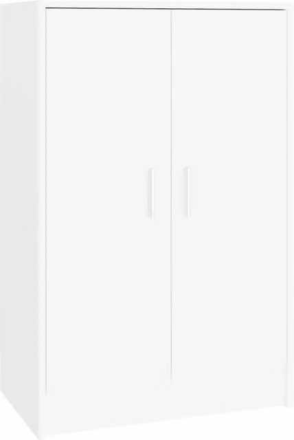 Scarpiera moderna a muro con ante a battente in legno e MDF, colore bianco opaco, L: 60 cm, P: 35 cm, H: 92 cm