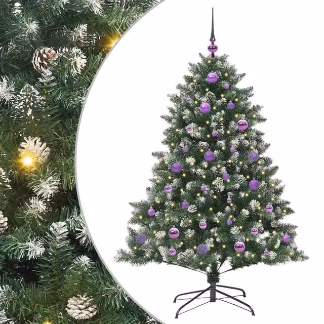 Albero di Natale | Decorazioni natalizie artificiale con 150 LED Verde 150 cm