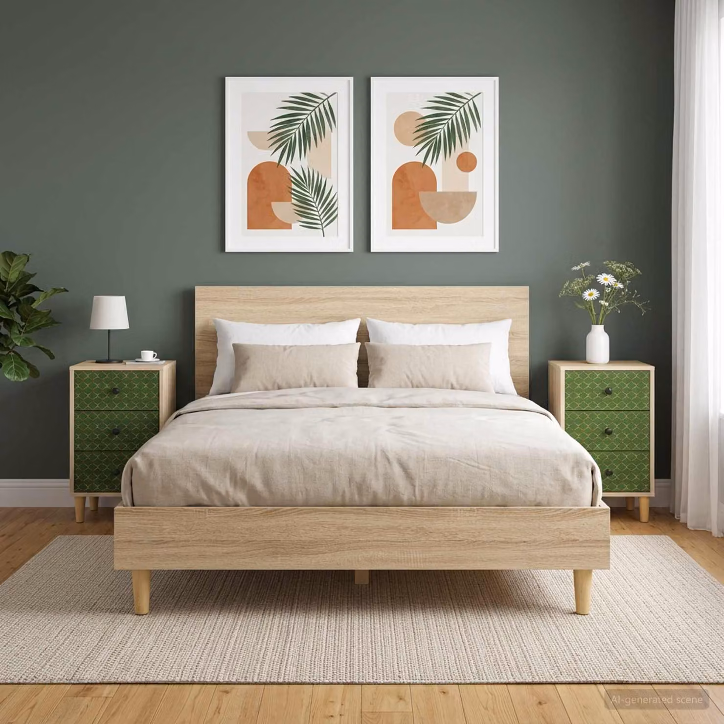 Set di 2 Armadi da Notte vidaXL GELEEN in Rovere Sonoma, L 36 cm x P 33 cm x H 60 cm