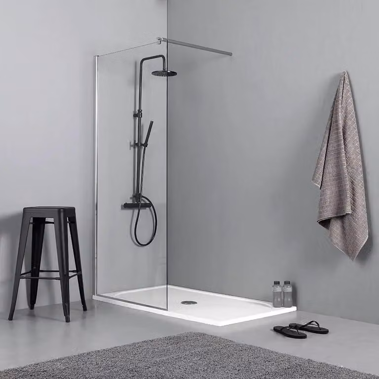 Parete walk-in doccia 120x190 cm in vetro temperato trasparente